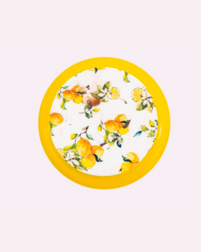 Glossy Modern Drum Stool – Sunburst Yellow