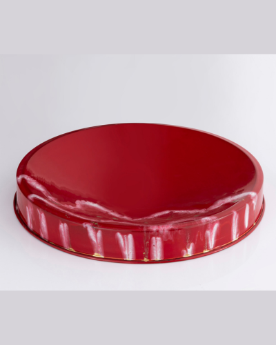 Glossy Red Distressed Wall Tray.