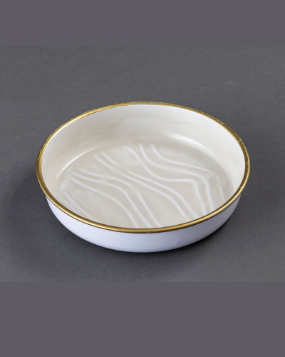 White Embossed Waves Plate