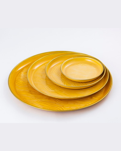 Mustard Yellow Embossed Plate