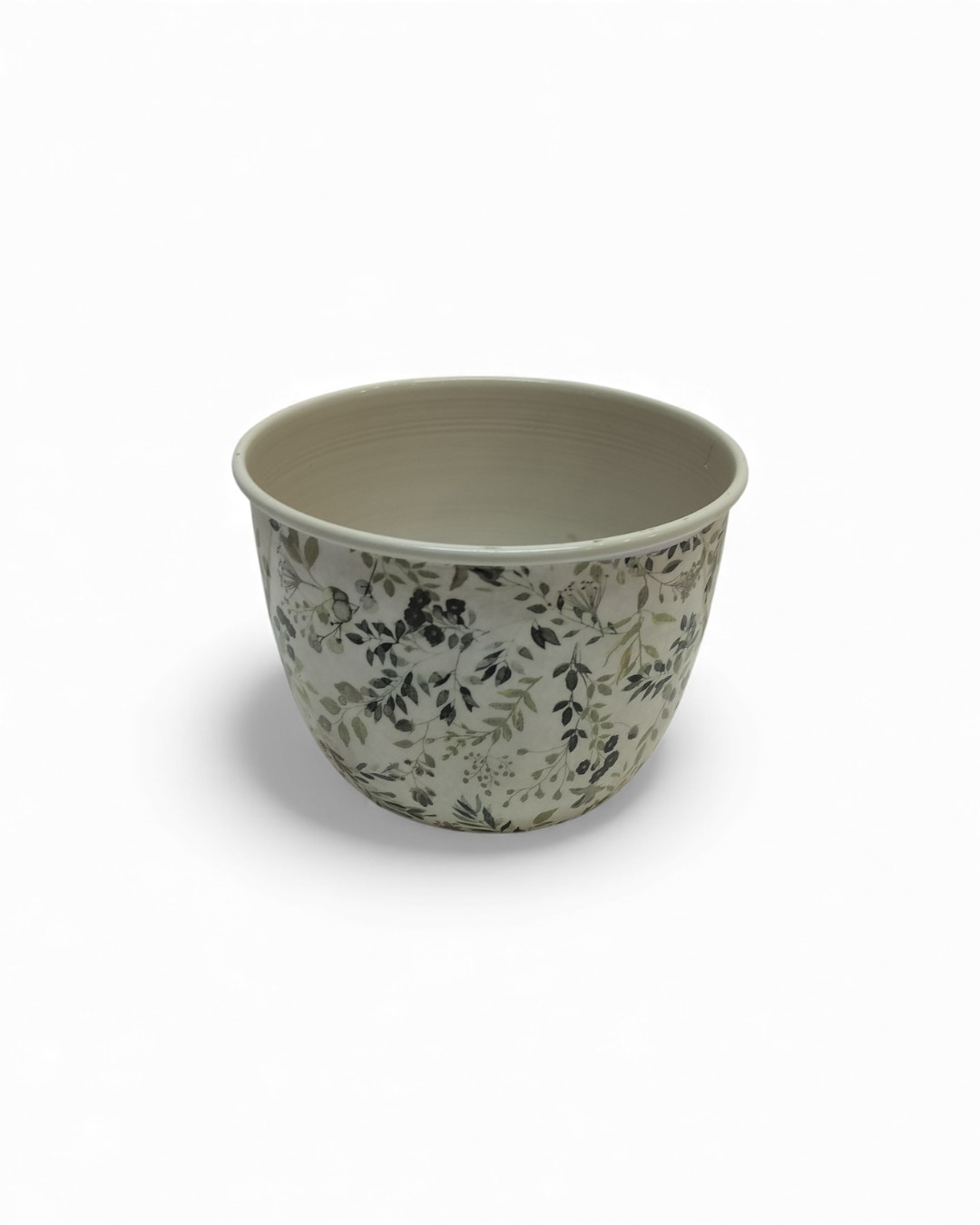Monochrome Wildflower Low Bowl Planter