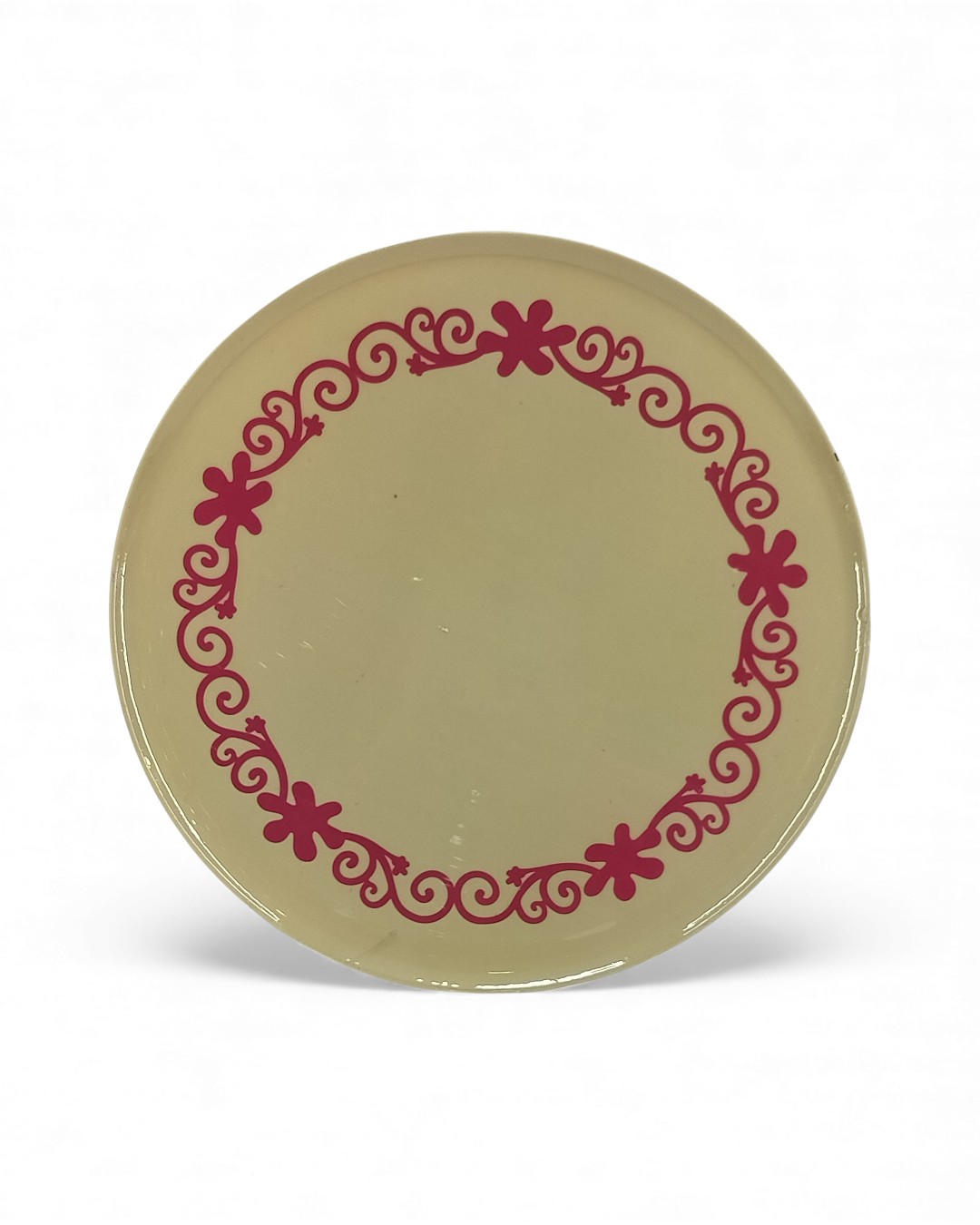 Set of Two Round Border Scroll Plates