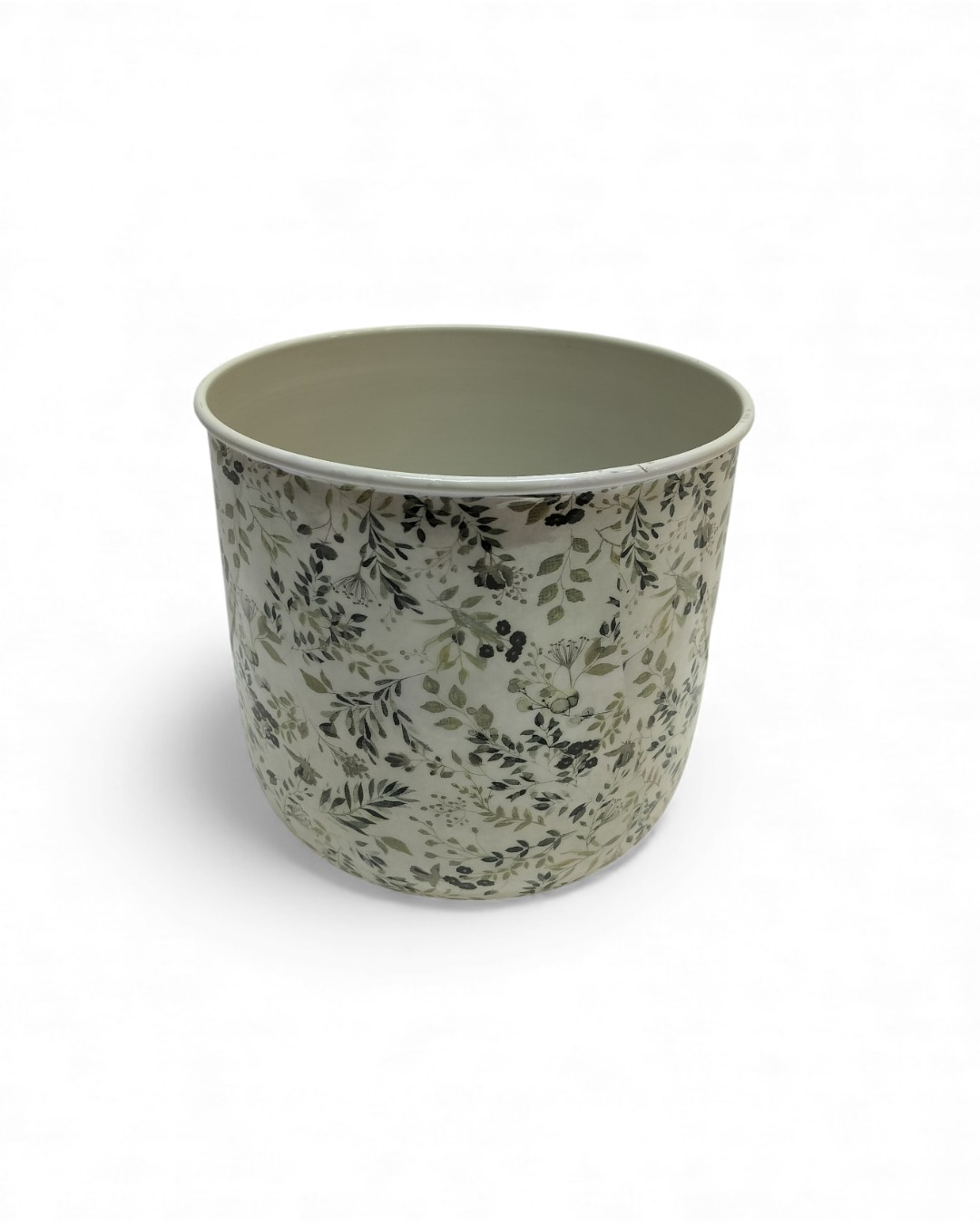 Monochrome Wildflower Cylindrical Planter