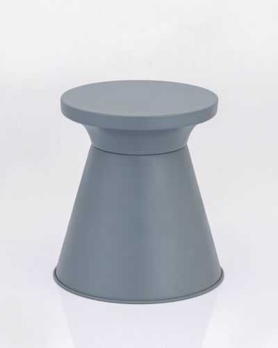 Matte Ceramic Stool – Tapered Dark Grey Design