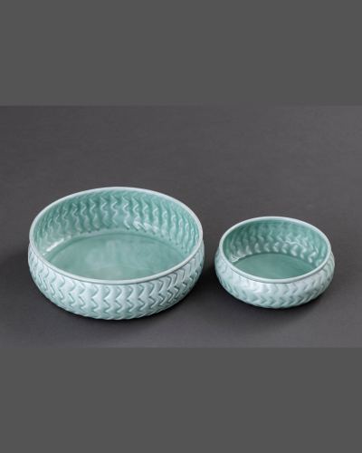 Elegant Textured Ceramic Bowl Set