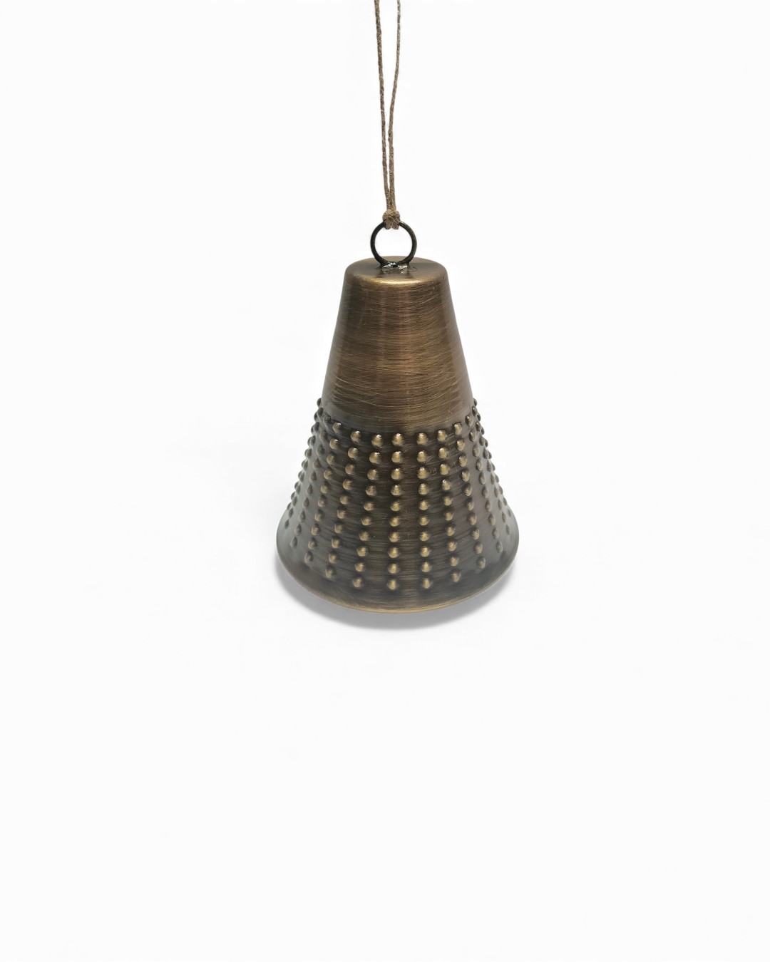 Tapered Bronze Bell with Patterned Studs