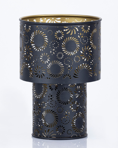 Black & Gold Firework Pattern Table Lamp