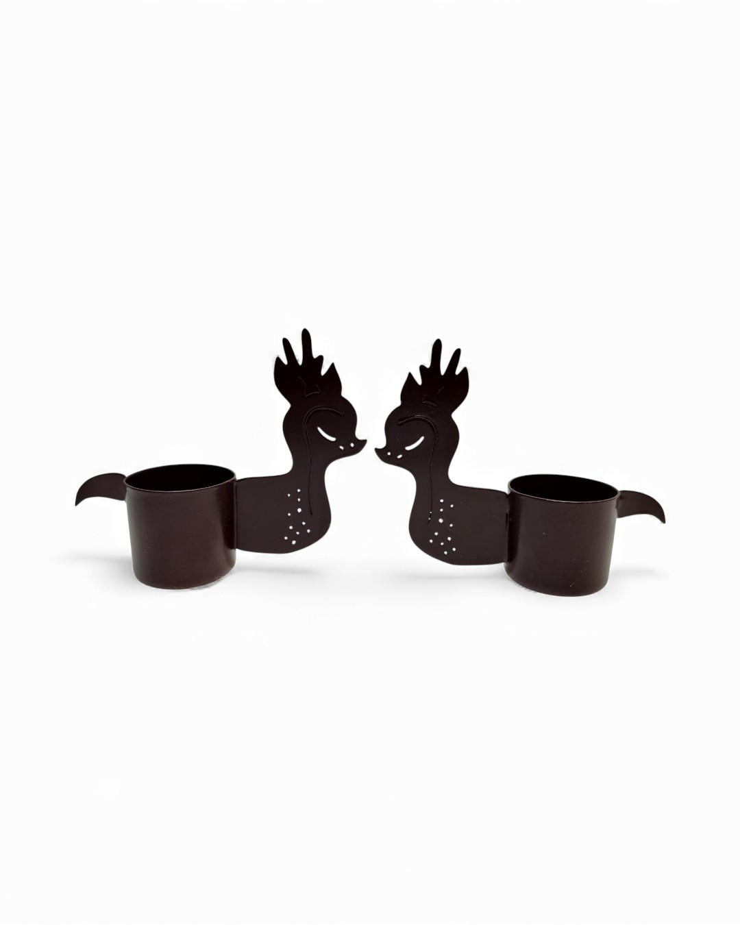 Plumes Reindeer cub Silhouette Candle Holder