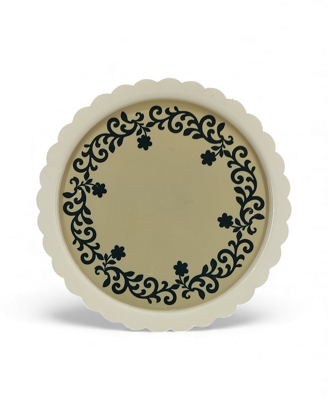 Scalloped Border Scroll Charger Plate