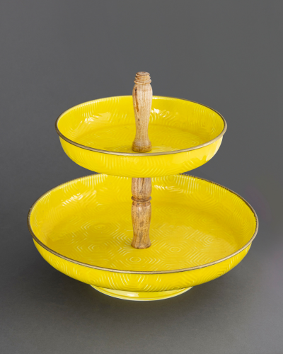 Sunshine Yellow Two-Tier Stand