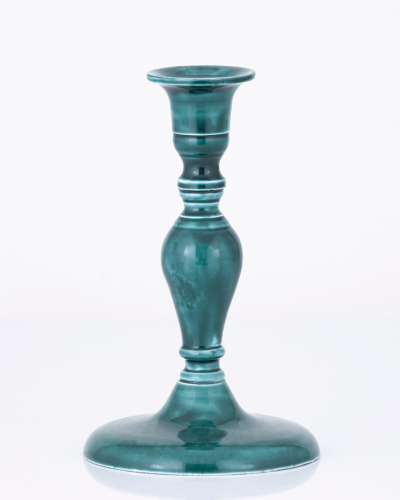 Teal Green Glossy Candle Holde