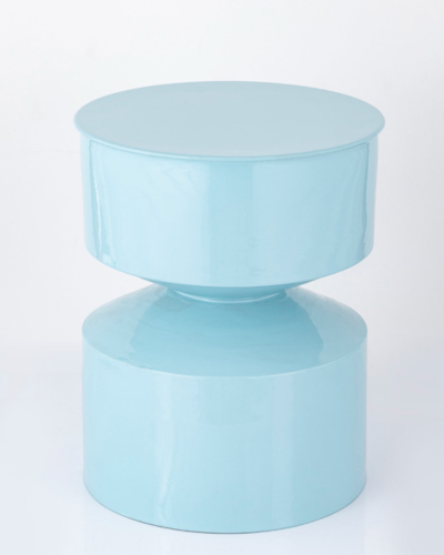 Classic Hourglass Pastel Blue Stool