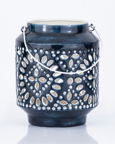Midnight Blue Cutwork Lantern