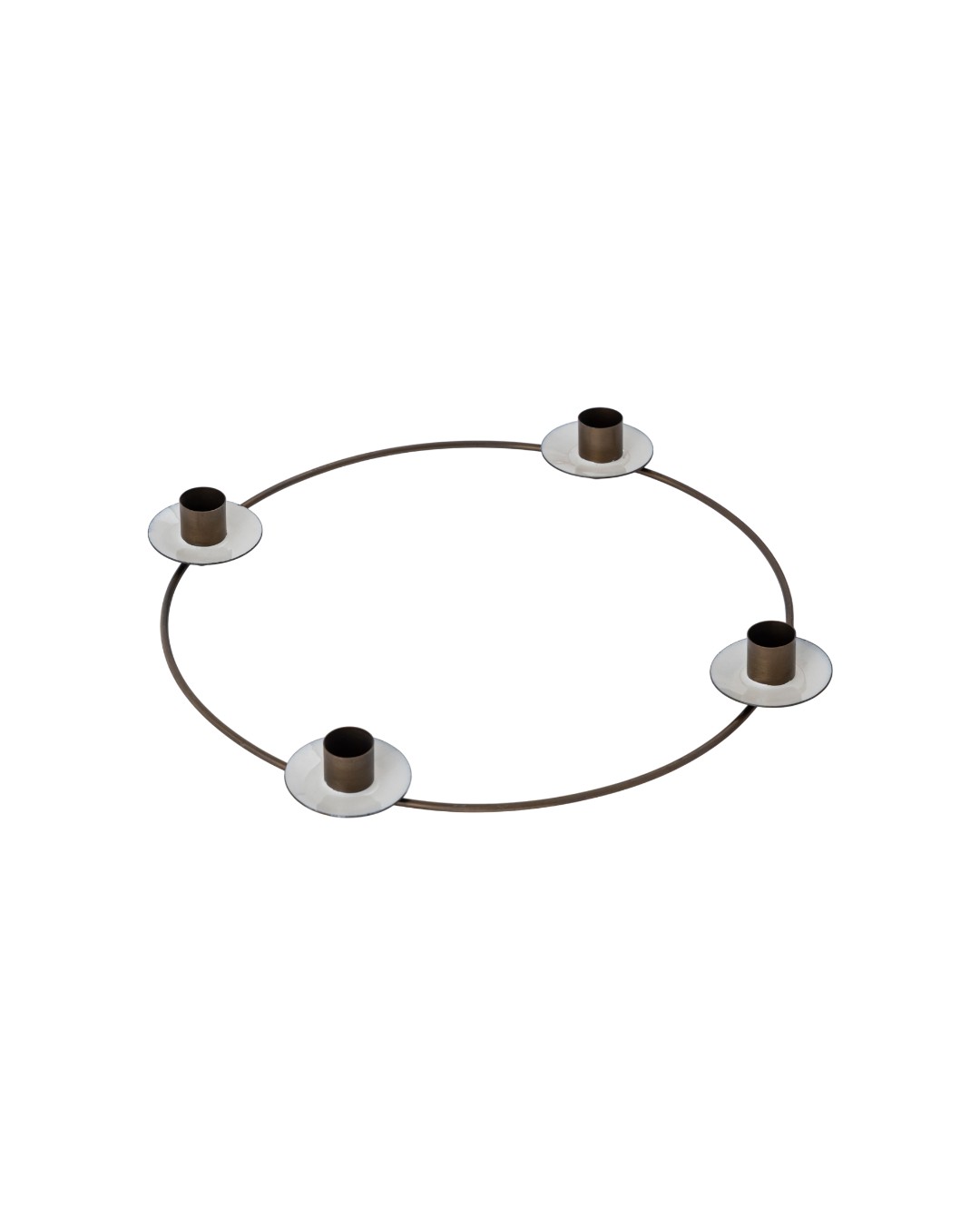 Minimalist Four-Candle Wreath Ring Holder
