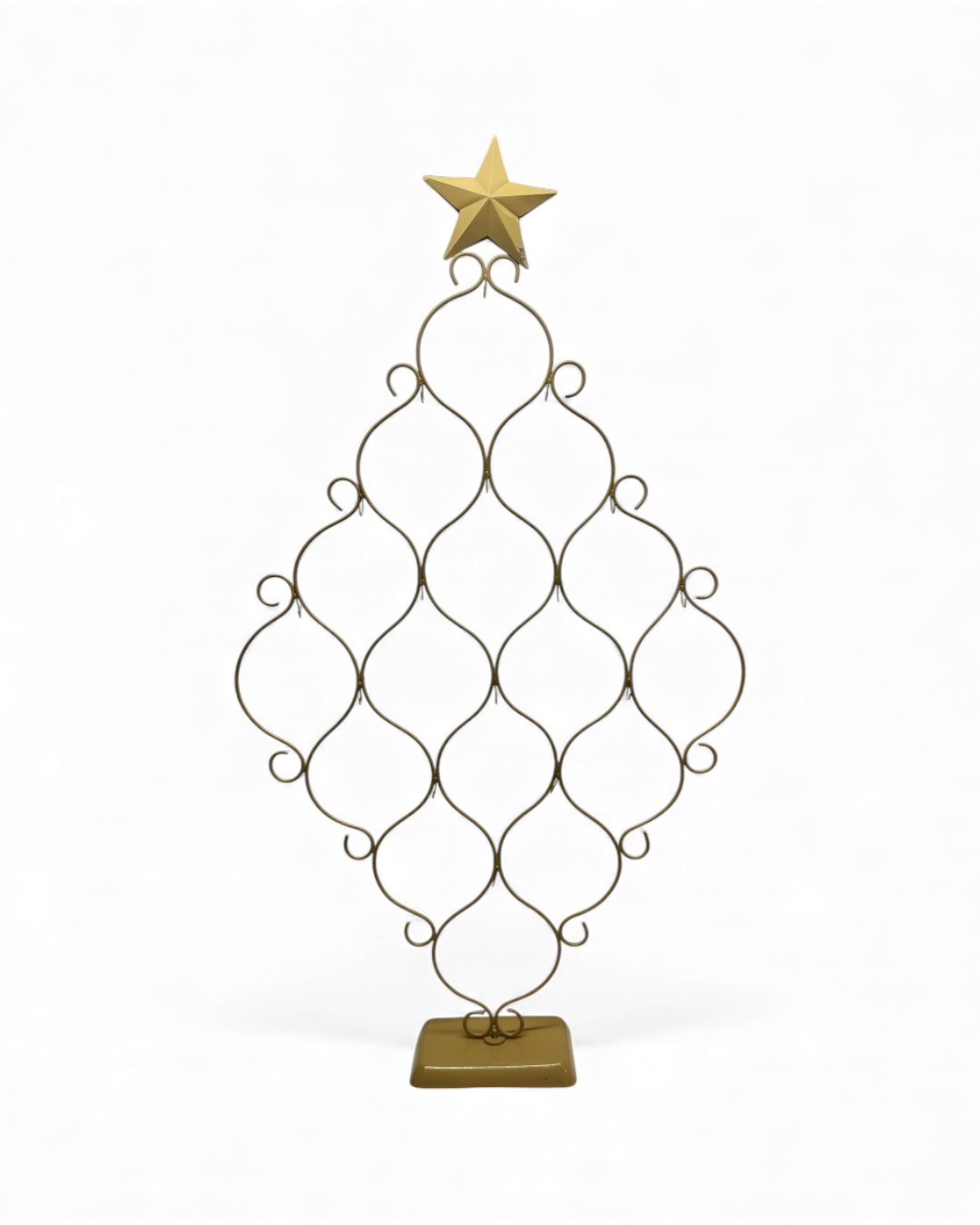 Ornate Lattice Wire Tree with Gold Star Topper