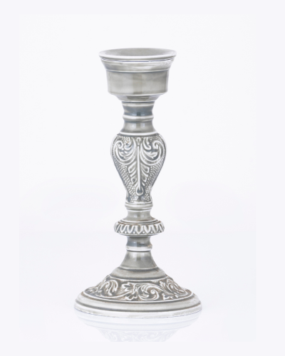 Ornate Antique Silver Candlestick