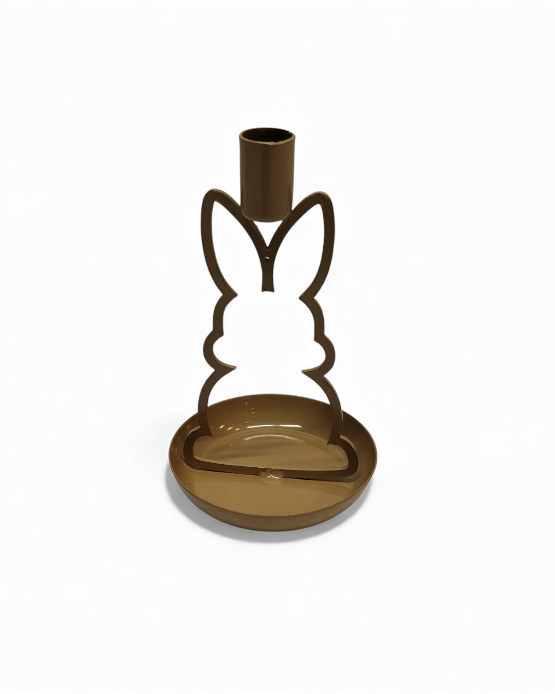 Geometric Bunny Silhouette Taper Candle Holder