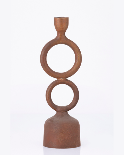 Modern Double-Ring Candlestick Holder