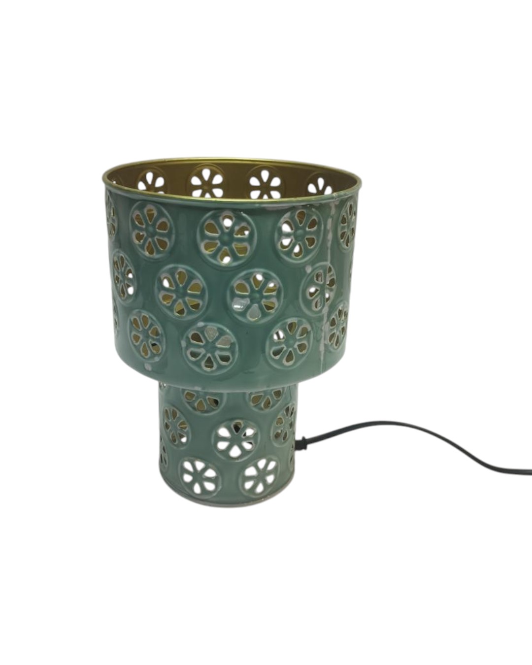 Retro Perforated Metal Table Lamp