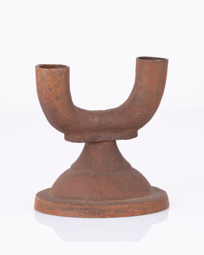 U-Shaped Rustic Double Candle Holder