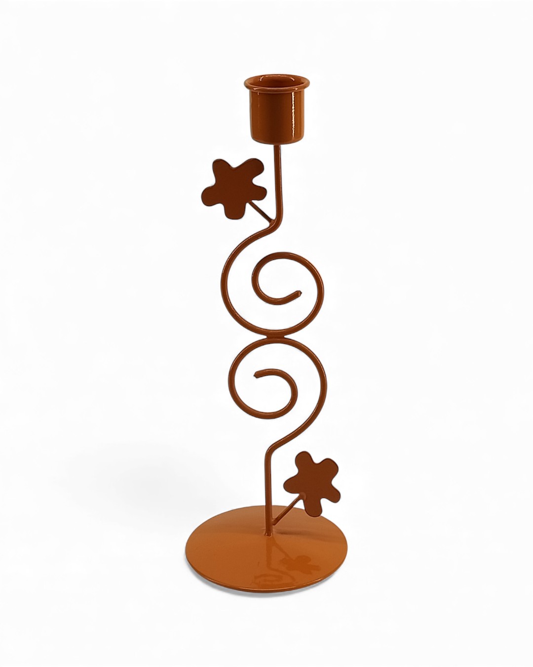 Joyful Scrolls Candlestick -Orange Scroll