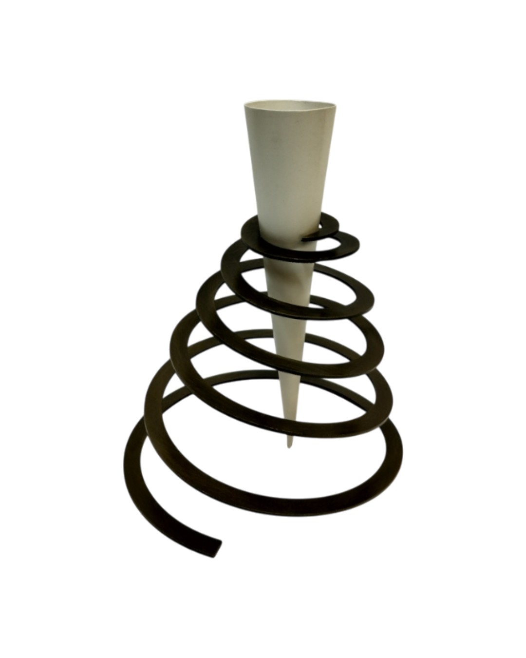 Vase on black spring base