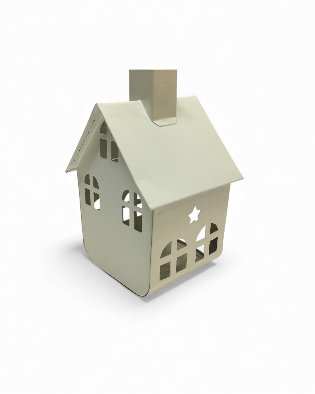 Mini Metal House Decoration, Off-White Arched