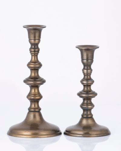 Vintage Bronze Candlestick Pair - Classic & Ornate