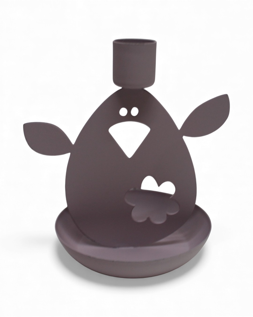 Whimsical Chicken Silhouette Taper Candle Holder