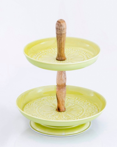 Lemon Charm Two-Tier Stand