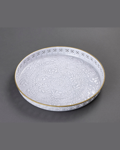 White Vine Pattern Tray