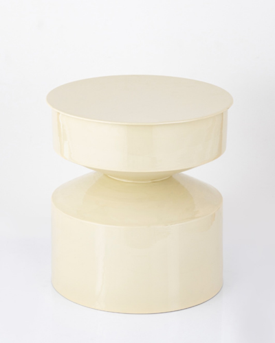 Classic Hourglass Ivory Stool
