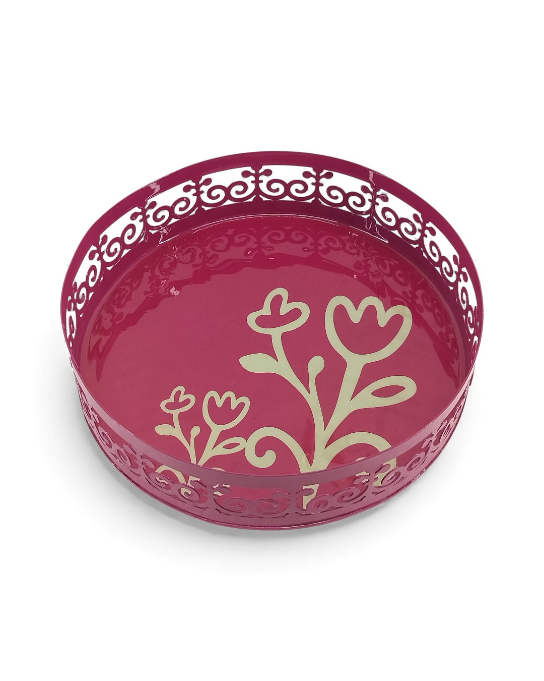 Clustered Botanical Celebration Design Basket/Tray