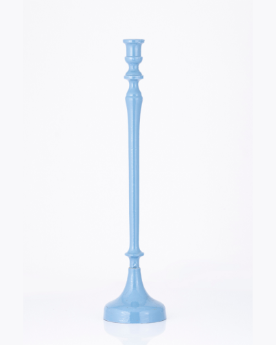 Pastel Blue Tapered Candlestick