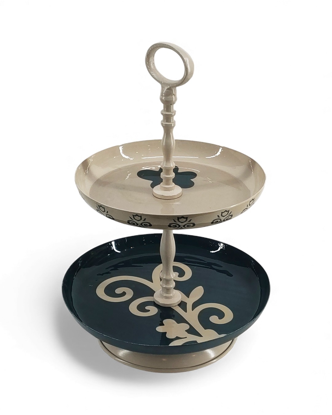 Joyful Scrolls Pedestal Cake Plate