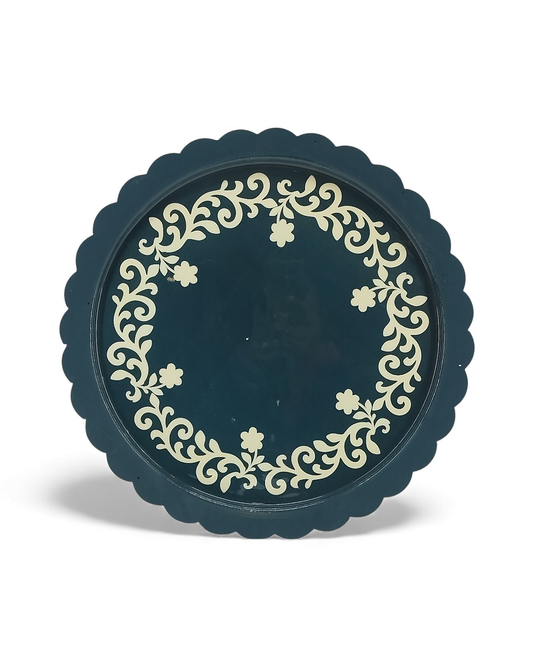 Scalloped Border Scroll Charger Plate