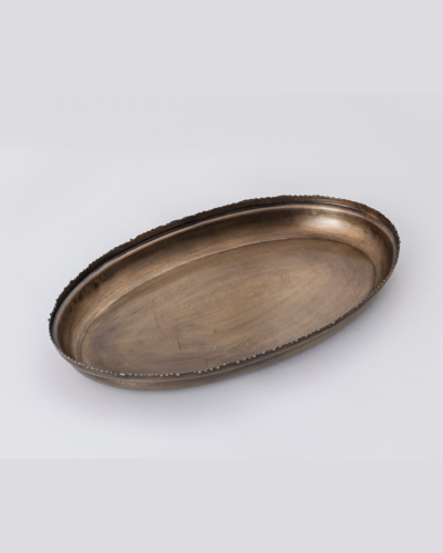 Oval Antique Brass Tray
