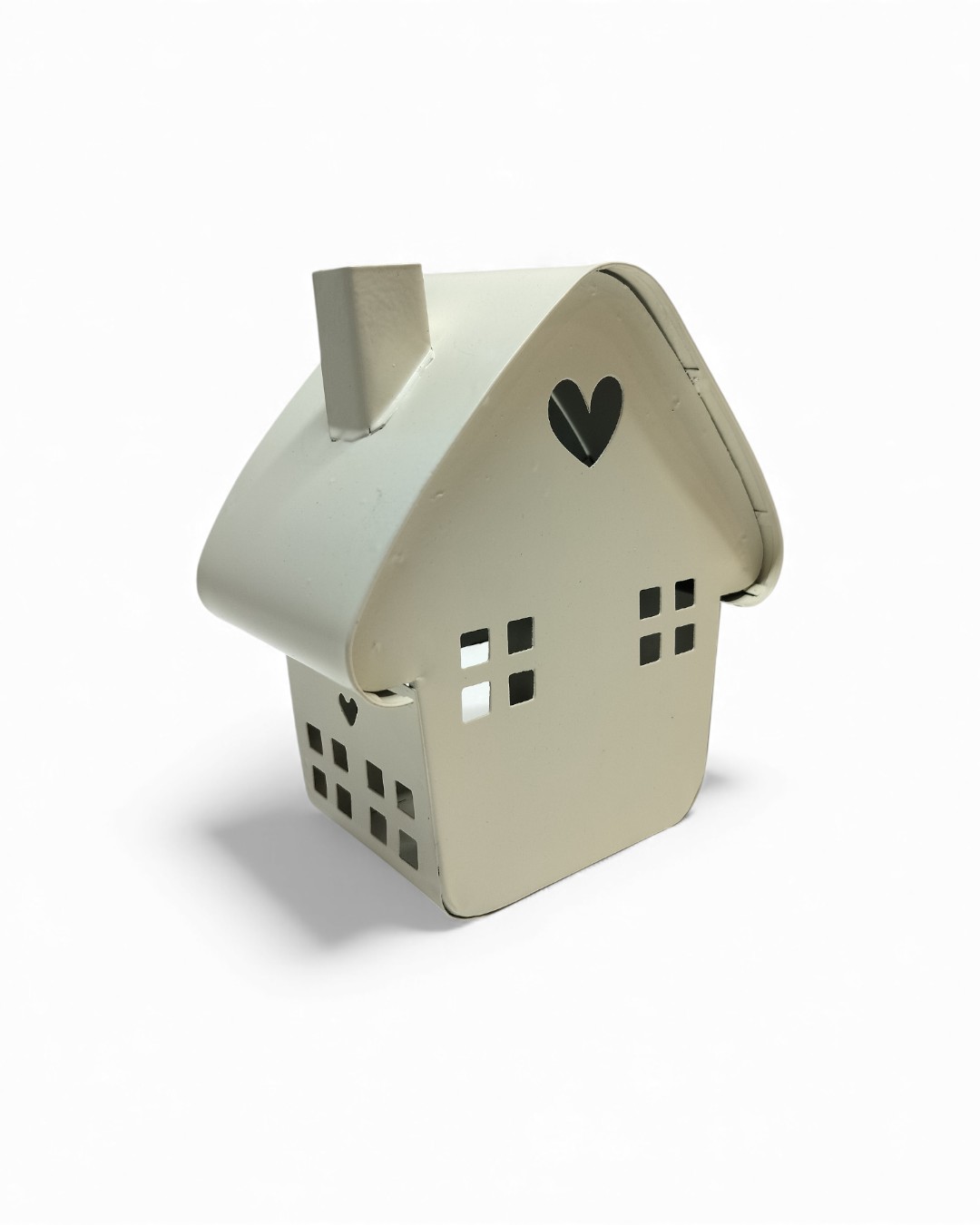 Mini Metal House Decoration, Off-White Heart