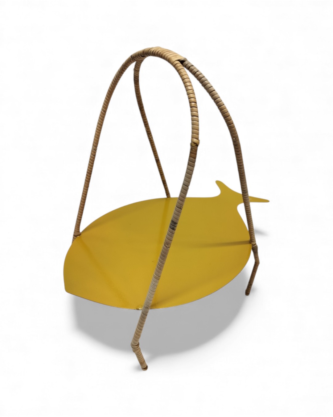 The Sunny Fish: Rattan handle and Enamel Serving Stand