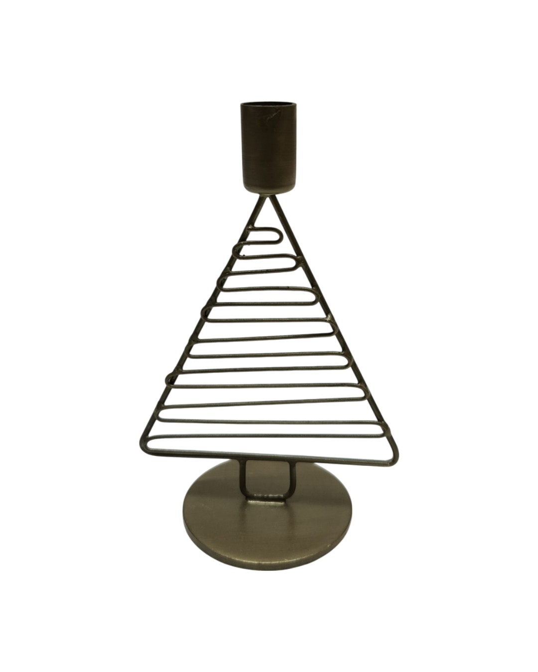 Minimalist Wireframe Christmas Tree Candlestick
