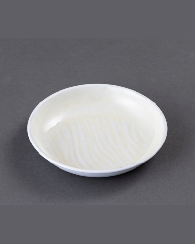 Elegant White Ceramic Plate with Subtle Texture