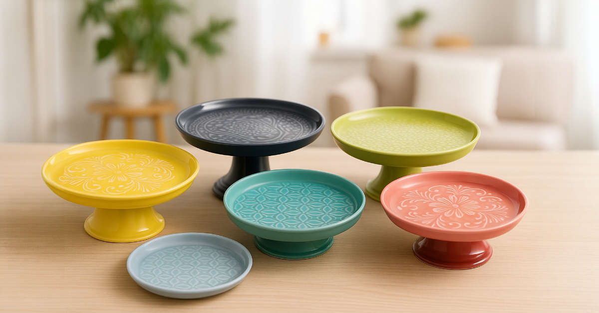 Embossed Charm Cake Plates